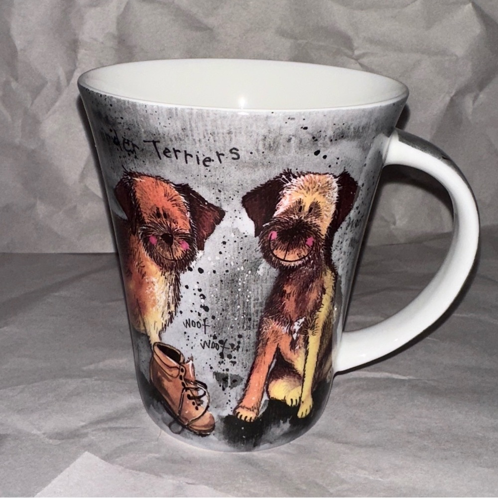 Alex Clark Border Terrier Mug Queens Fine Bone China Boot Camp